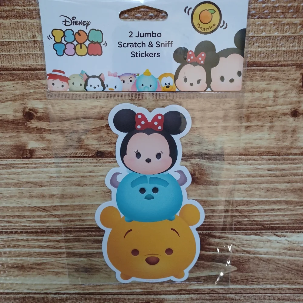 Disney Tsum Tsum Jumbo Stickers Scent Co. Inc Set Mickey Olaf Winnie Pooh Stitch